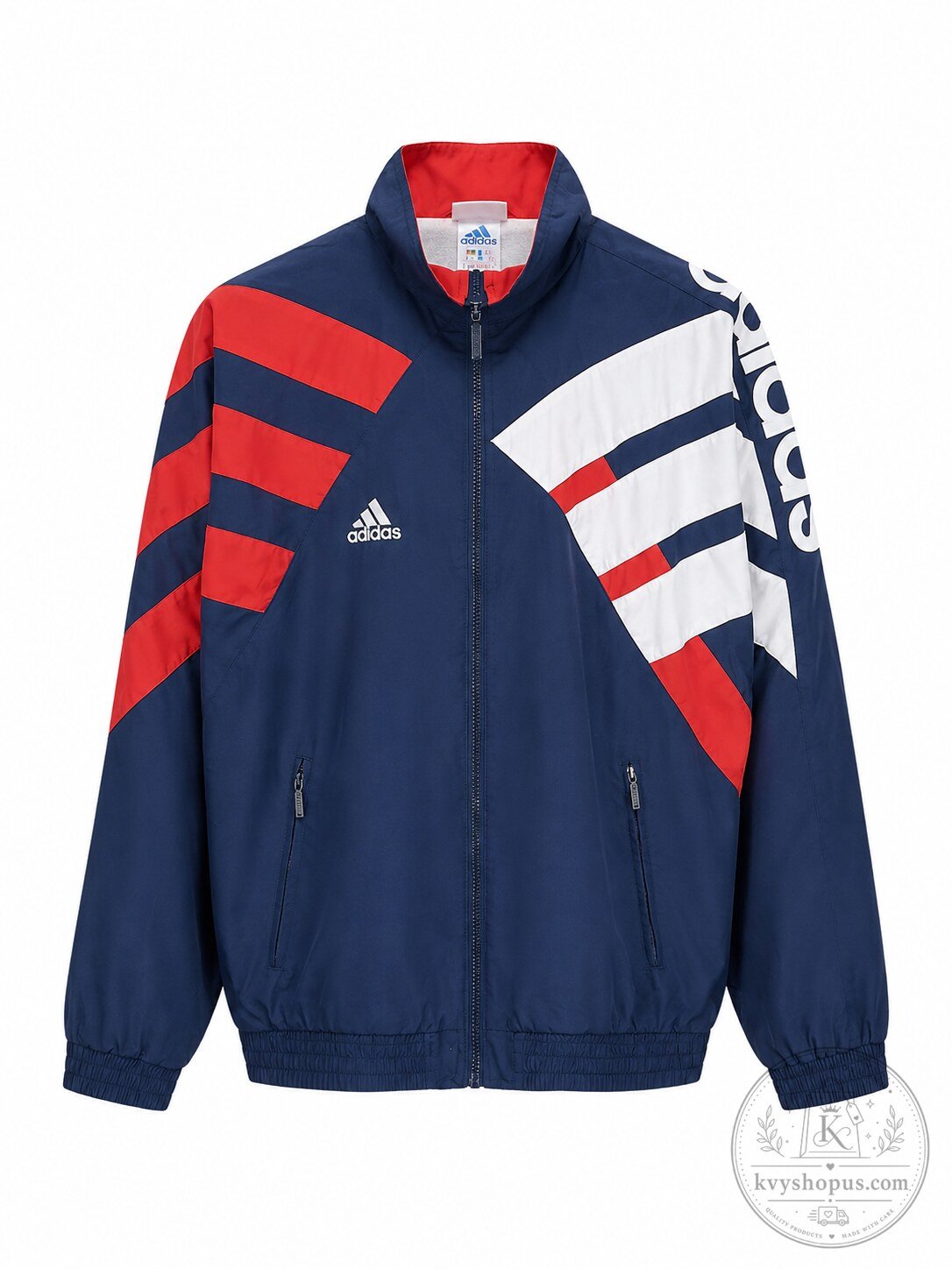Juhoon Cortis Vintage Navy Red Sports Track Jacket Juhoon Cortis Vintage Navy Red Track Jacket – image 2 of 3