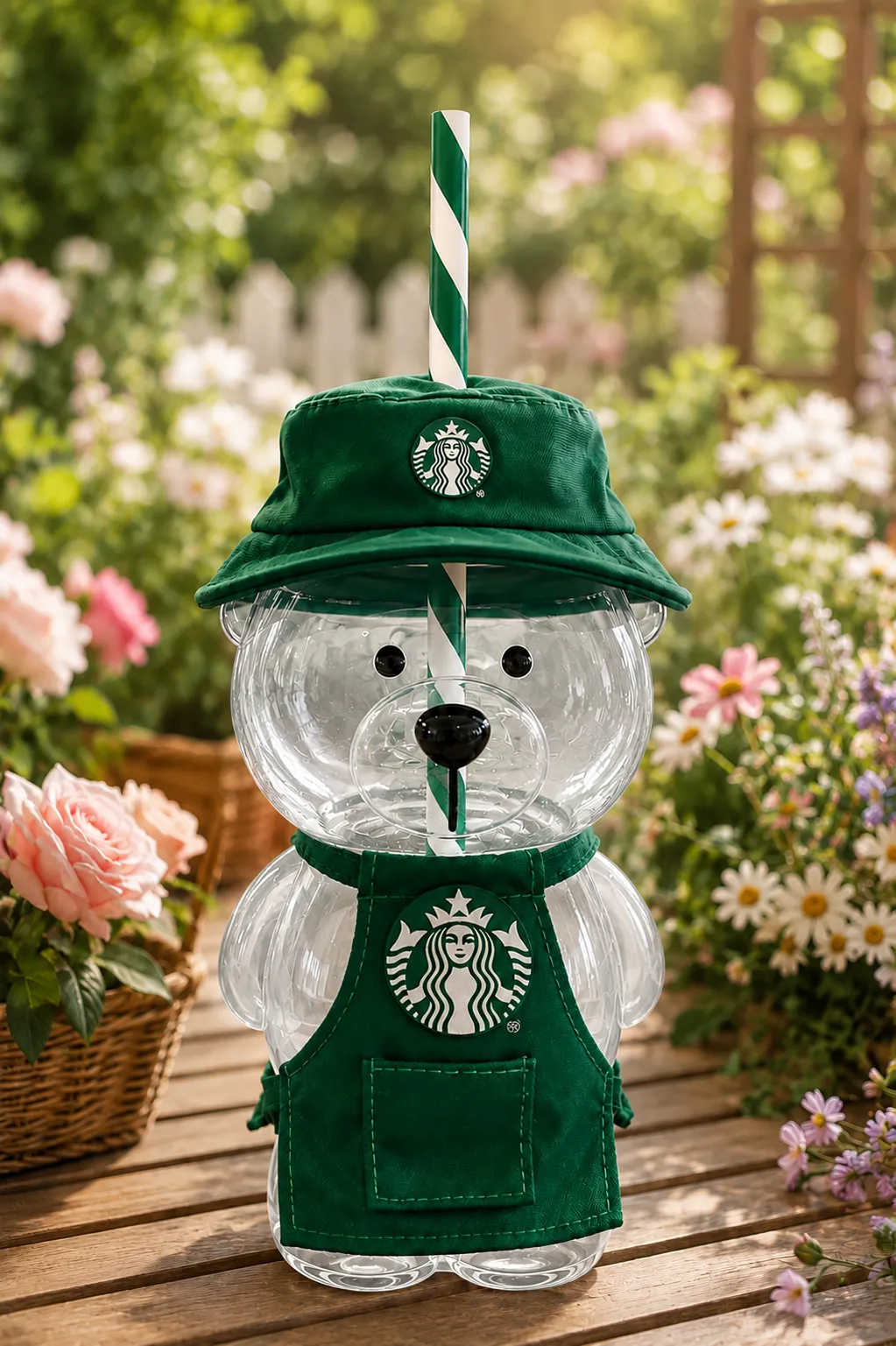 Starbucks Bearista Glass Water Bottle