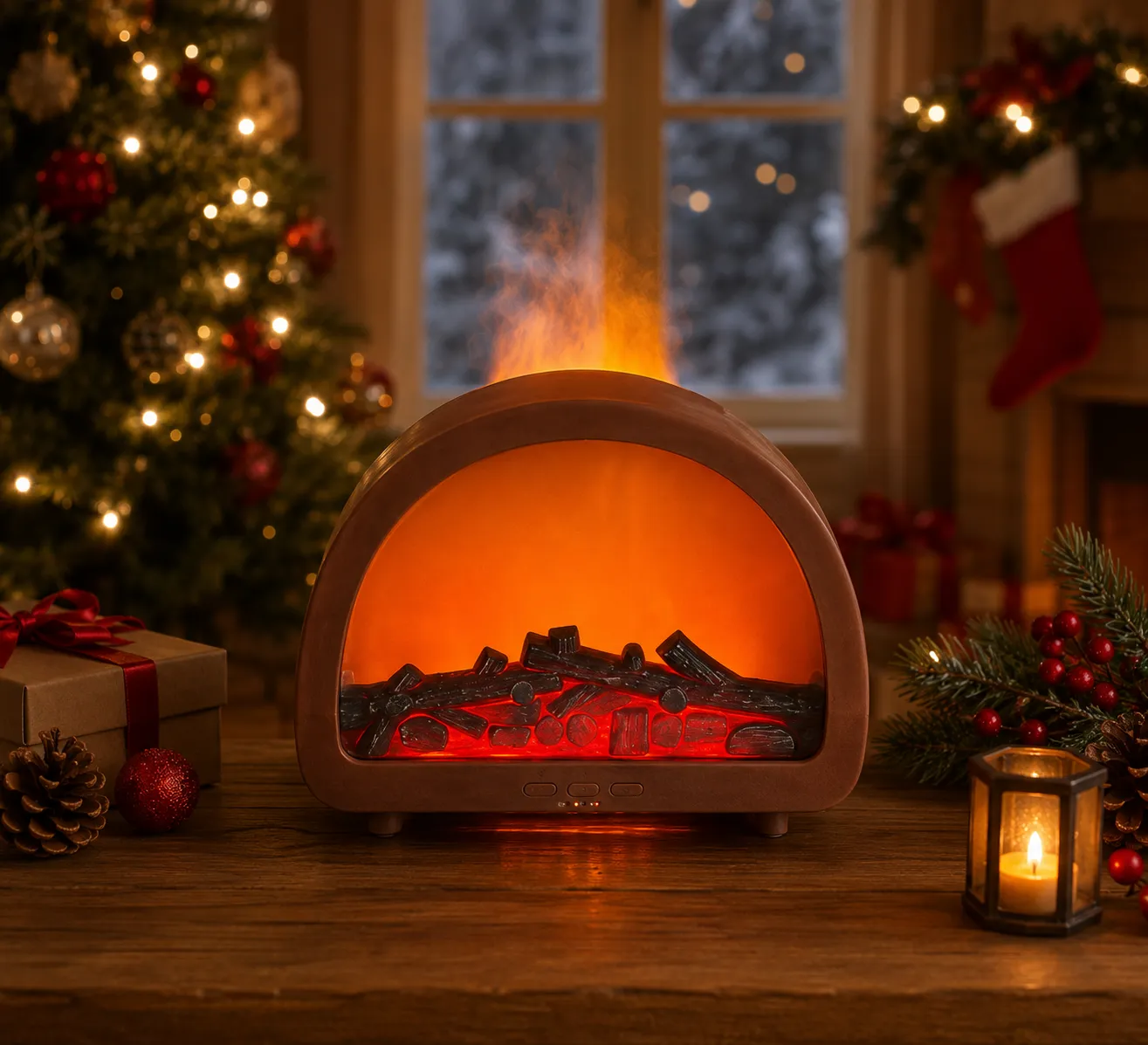 Flame Fireplace Essential Oil Diffuser Flame Fireplace Essential Oil Diffuser – image 2 of 3